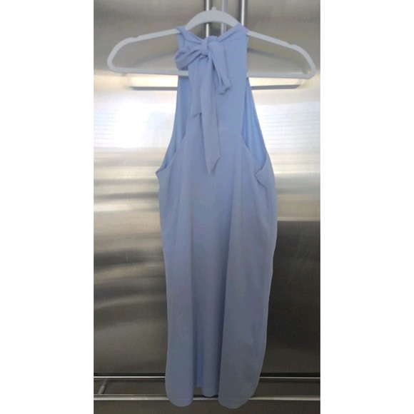 Dainty Hooligan Blue Halter Dress Tie Back Bow Sleeveless A Line Mini SZ S - Picture 5 of 12